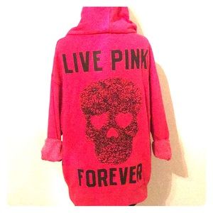 Red and black zip up hoodie -Victoria’s Secret.